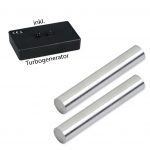 Chrom Elektroden 5,0 cm x 8,0 mm (1 Paar) mit Turbogenerator 6.0