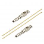 Gold Elektroden 8,2 cm x 1,0 mm (1 Paar)
