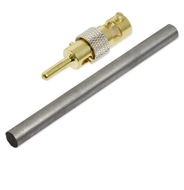 Kohlenstoff_100x8mm_1Stecker Kohlenstoff Elektroden 10,0 cm x 8,0 mm (1 Stab) – Bild 1